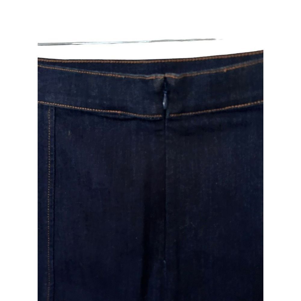 Ann Taylor Back Zipper Closure Dark Wash Denim A-Line Skirt Blue Size 4 Classic - Picture 10 of 15